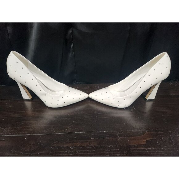 NWOB Nine West Women's Tenry White Studded Dress Pumps/Sz. 8.5M - Picture 4 of 9